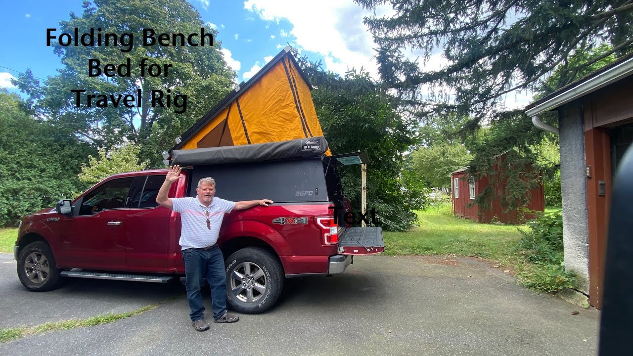 Folding Bench Bed for Travel Rig. - YouTube