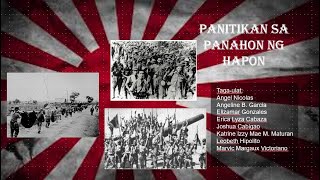 PANITIKAN SA PANAHON NG HAPON (Pangkat 4)
