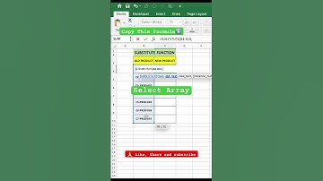 SUBSTITUTE Function in excel ‼️✌️ Pro tips and Tricks | #shorts #ytshorts #exceltips #exceltricks