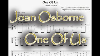 Joan Osborne - One Of Us || Easy Fingerstyle Acoustic Guitar cover || Video Tab || Free PDF