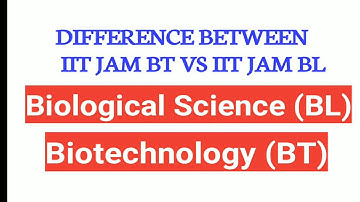 Difference Between IIT JAM Biotechnology and IIT JAM Biological Science