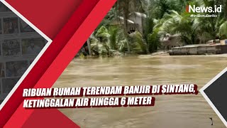 Ribuan Rumah Terendam Banjir di Sintang, Ketinggalan Air hingga 6 Meter