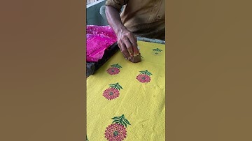 Block Printing in Bold Red: Blood-Inspired Artwork Tutorial #foryou #blockprinting