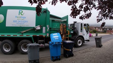 Ex Ratto Group Split Body Condor Sterling Labrie Automizer Garbage Truck Collecting WM Cascades!