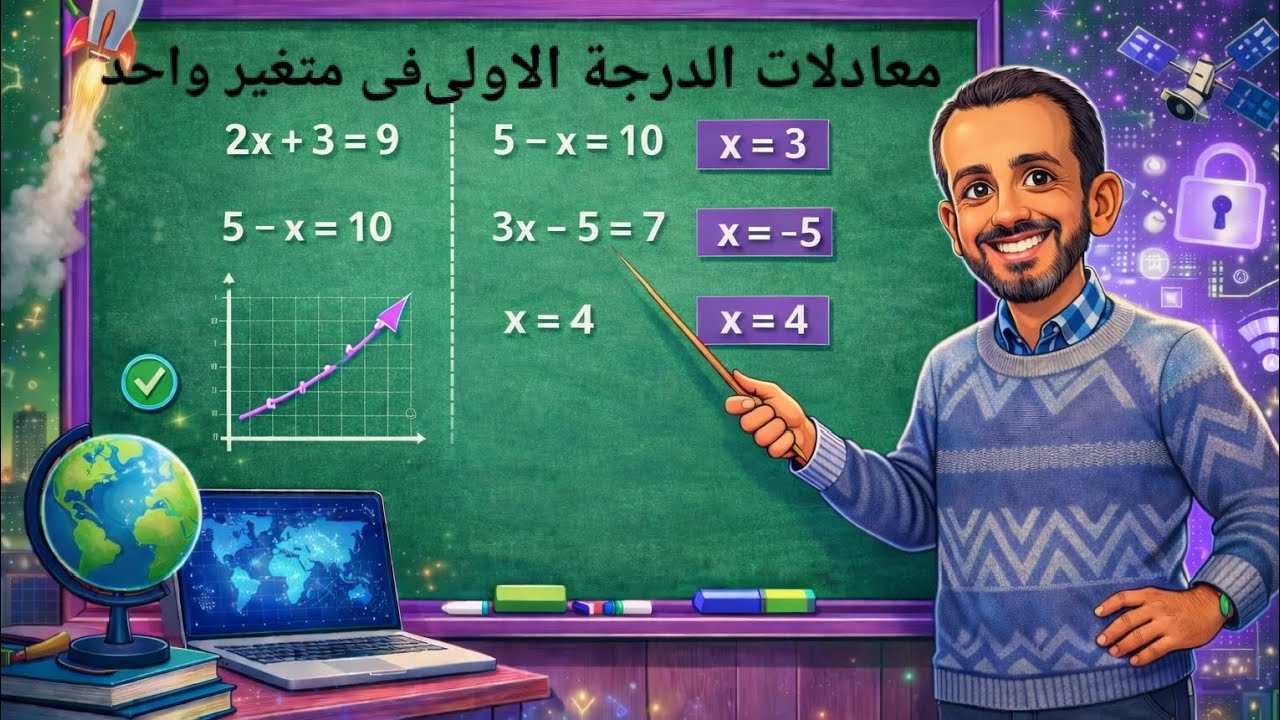 معادلات الدرجة الاولي في متغير واحد #الصف_الثانى_الإعدادى #فكرة_ومسألة #الحسن_عبدالمحسن 