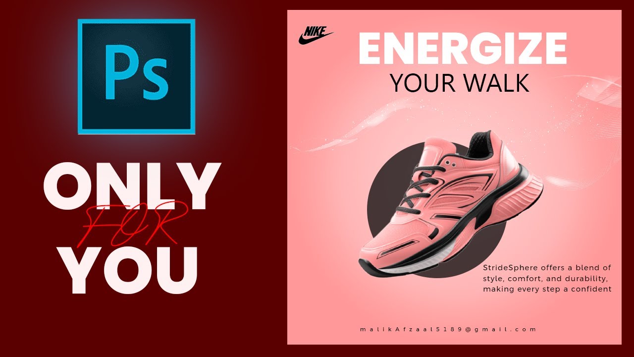 Photoshop Tutorial: How to Design Stylish Shoe Posts - YouTube