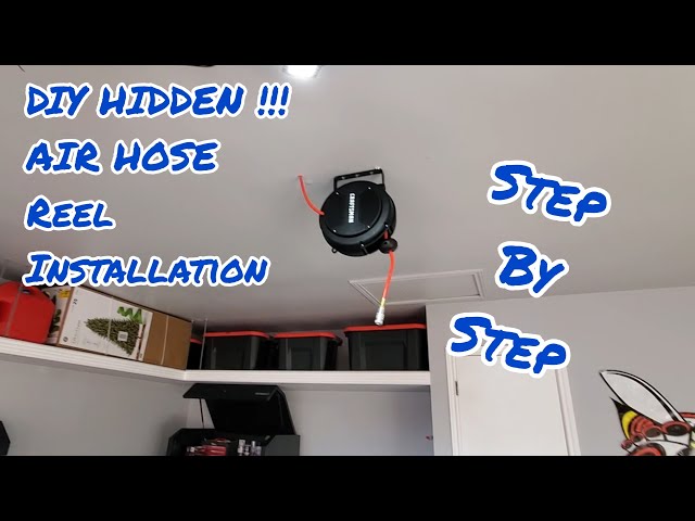 HIDDEN INSTALLATION Craftsman Retractable Mini AIR Hose Reel