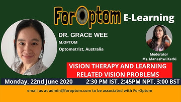 Ep43 - Vision Therapy and Learning Related Vision Problems By Dr. Grace Wee (ForOptom e-Learning)