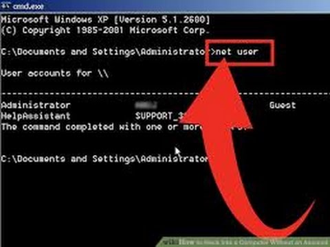 Hack Computer Password With Command Prompt Youtube - how to hack any roblox account using windows command prompt