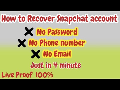 Reset Snapchat Password Without Old Email Password and Number | Snapchat Account Recovery 2021