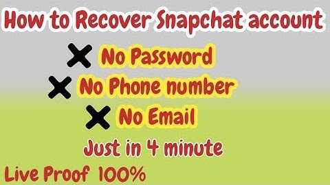 Reset Snapchat Password Without Old Email Password and Number | Snapchat Account Recovery 2021