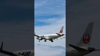 [Yamaguchi Ube Airport] J-AIR Embraer E190 (JA242J) Landing