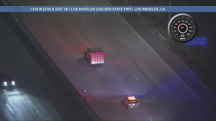 LAPD officers chase driver in stolen ambulance