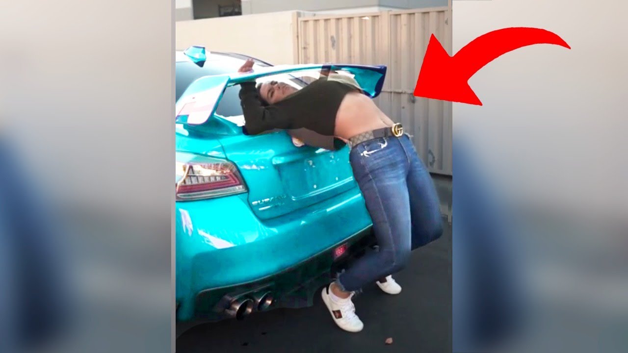 It took this girl 9 minutes to crash her new car  Best funny pictures,  Funny memes about girls, Funny pictures