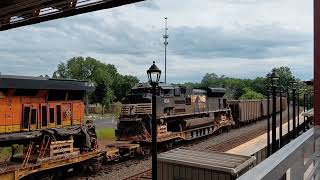 NS loaded coal train 578 and empty coal train 741 carrying wrecked locomotives!