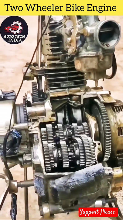 Mesin Sepeda Motor dengan Gearbox #mobil #motordrag #sepeda #mekanik #modelpotong #animasi