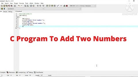 C Program - To Add Two Numbers || For Beginners