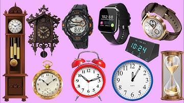 Learn Clocks And Watches Names In English | Clocks And Watches Names In English For Kids