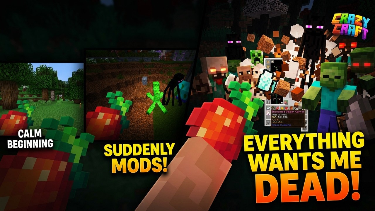 Crazy Craft Modpack is Absolutely Insane - YouTube