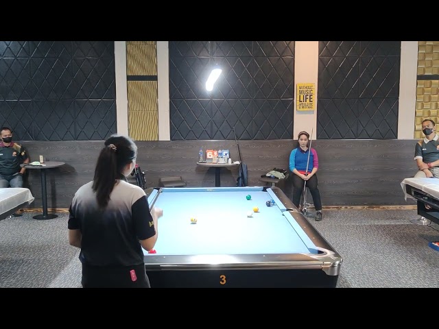 FINAL women's open tournamen @ 9 ball pool & cafe . Angel Ticoalu vs noni K andila. part 2 class=