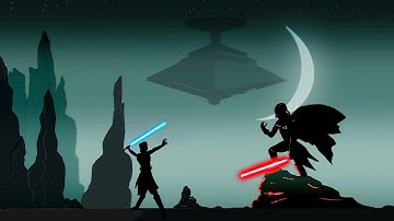 Obi wan vs darth Vader made with procreate