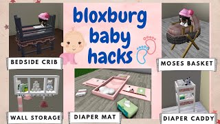 BLOXBURG BABY CRIB & TODDLER/KIDS BUILDING HACKS[ tips and tricks