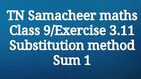 Sum 1(i-iv) Exercise 3.11 Class 9 Algebra Tamilnadu Samacheer maths Nithyaganesh Maths