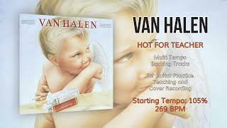 VAN HALEN - Hot for Teacher - 105% Tempo (269 BPM) Backing Track