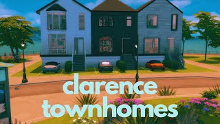 Clarence Townhomes Speed Build | The Sims 4