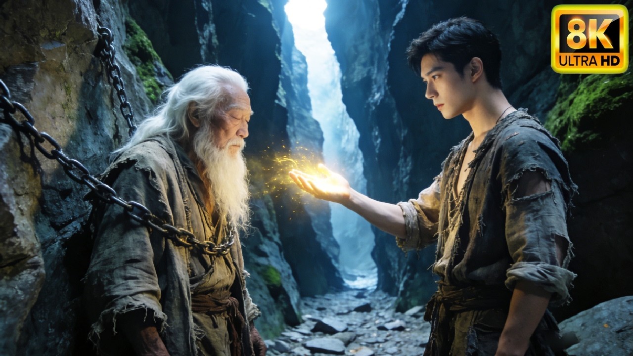 Genç adam bir mağarada yaşlı bir üstadı kurtarır, ilahi beceriler öğrenir, hayatı değişir!