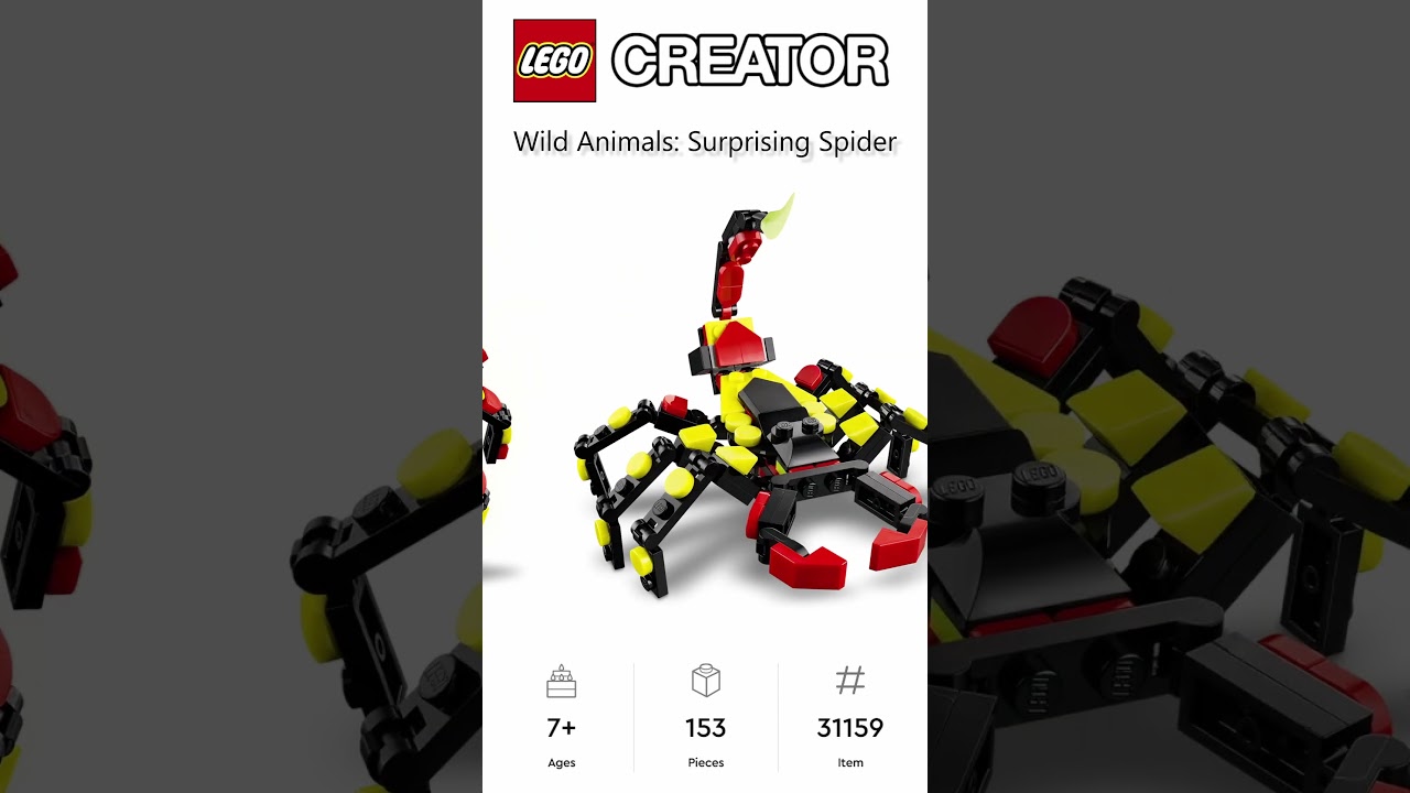 PREVIEW: LEGO CREATOR, Wild Animals: Surprising Spider, Set 31159, LEGO 2025