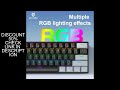APAYADO K61 Mini Mechanical RGB Keyboard,Wired,61 Keys, Black/White , Red/Blue Switch for Gaming,60%