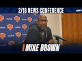 Knicks coach Mike Brown talks Jeremy Sochan, facing the Pistons, and more