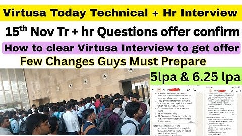 Virtusa Technical interview Experience 15th Nov Bengaluru 2025|virtusa Bengaluru interviews 2025 🔥 