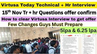 Virtusa Technical interview Experience 15th Nov Bengaluru 2025|virtusa Bengaluru interviews 2025 🔥  Profile
