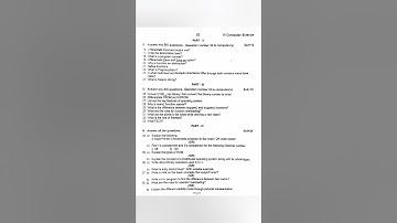 11th STD Computer science Second revision test question paper