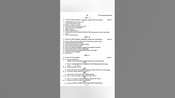 11th STD Computer science Second revision test question paper
