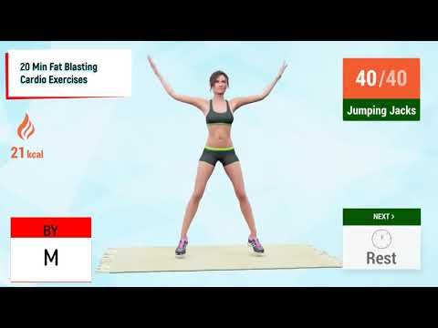 20 წთ ცხიმის დასაკლები და კარდიო ვარჯიშები - 20 Min Fat Blasting Cardio Exercises
