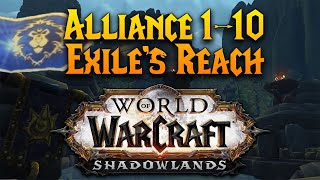 NEW Alliance Leveling 1-10 Zone: Exile's Reach Review (SHADOWLANDS ALPHA)