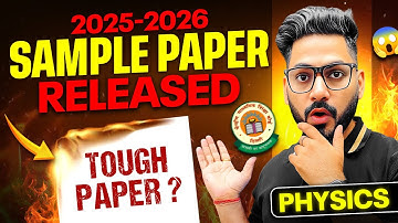 CBSE Sample Paper Released Board Exam 2026 Class 10th and Class 12th | Physics sample paper released
