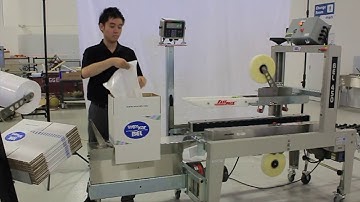 Poly Bag Inserter, Case Packing & Sealing System BEL 450 Video