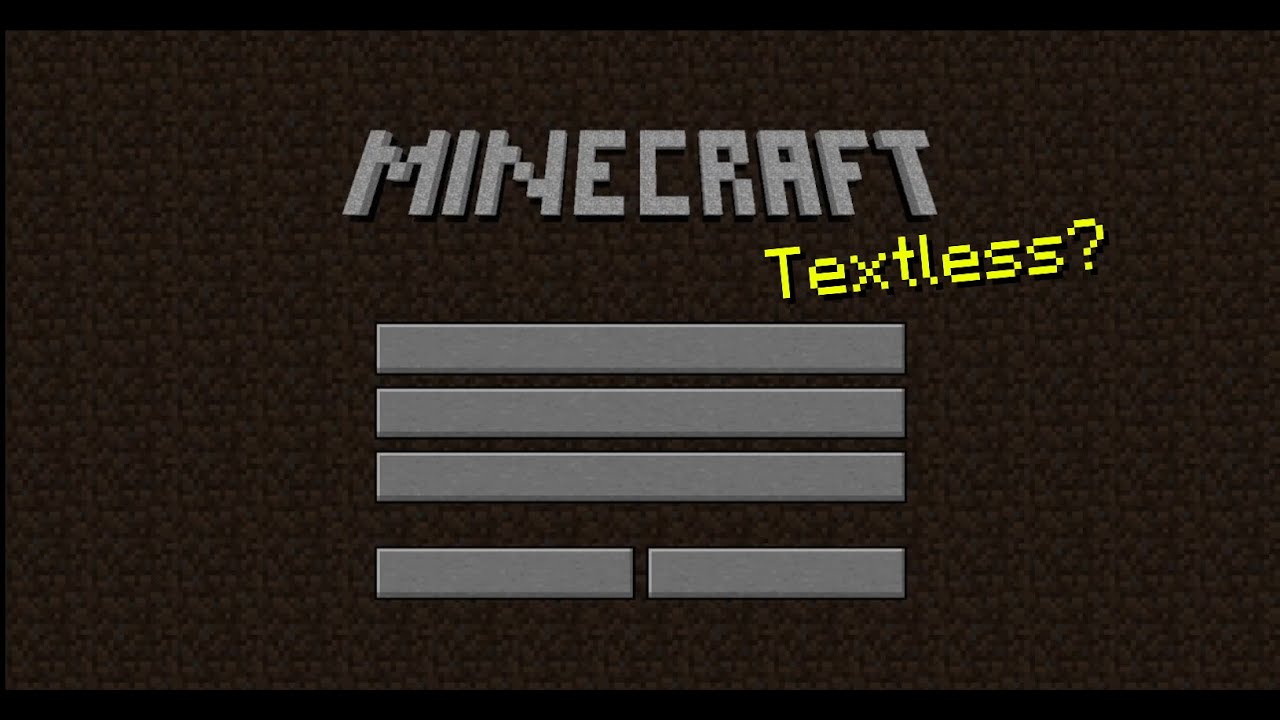 Textless Default Rpdb Textless Minecraft? - YouTube
