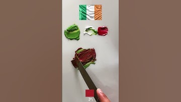 What Color Mixed Flags Make? #paintmixing #colormixing #asmrart