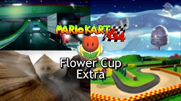Mario Kart 64 - Flower Cup Extra / Mirror Mode (2 players, 1080p widescreen)