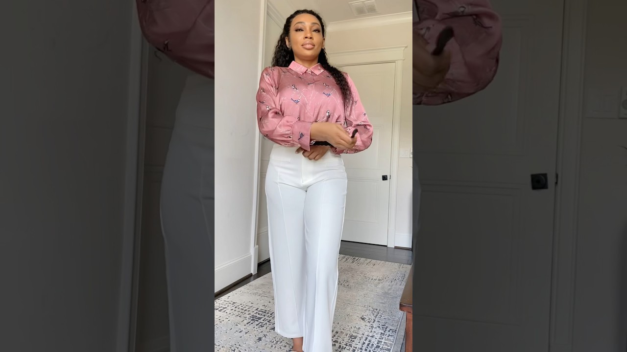 How to style a button down shirt for work. Yea or no-Shop all outfits link in bio LTK 