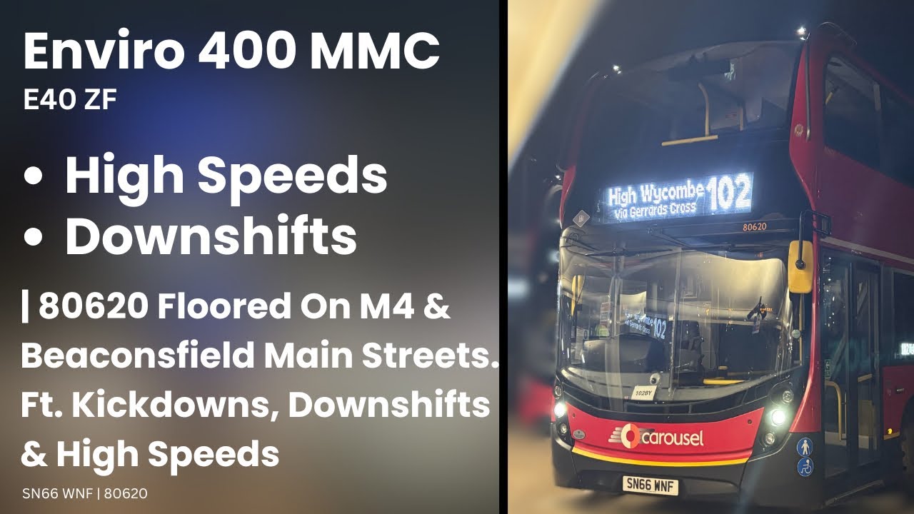 Carousels 80620 ‘zfviro’ Being Floored On The M4 & Beaconsfield Mainstreets. Ft Kickdowns, High Spd…