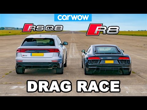 Audi R8 vs RSQ8: DRAG RACE!