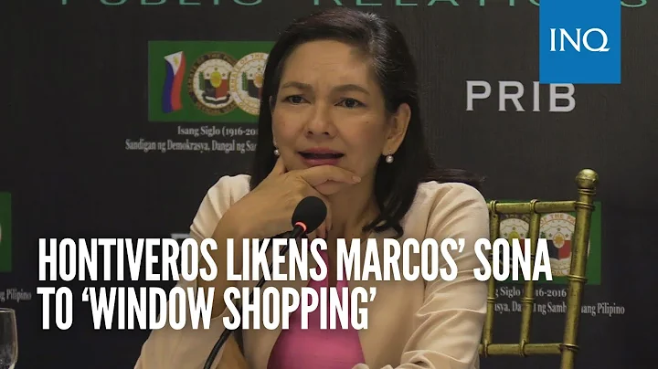 Hontiveros likens Marcos Sona to window shopping