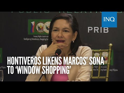 Hontiveros likens Marcos’ Sona to ‘window shopping’