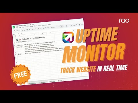 ✅ Free Uptime Monitor for Websites | Track Downtime & Alerts in Google Sheets